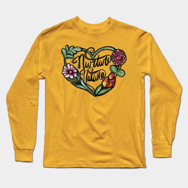 Nurture Nature Wildflowers Long Sleeve T-Shirt by bubbsnugg